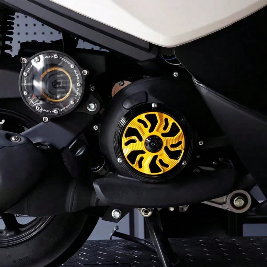 Motorcycle Engine Fan Blade Cover, Rotating Fan Cover, Radiator Decorative Accessory, Motorcycle Modification Parts, Engine Decorative Fan Blade Cover, Multiple Colors Available, Aluminum Alloy Materi
