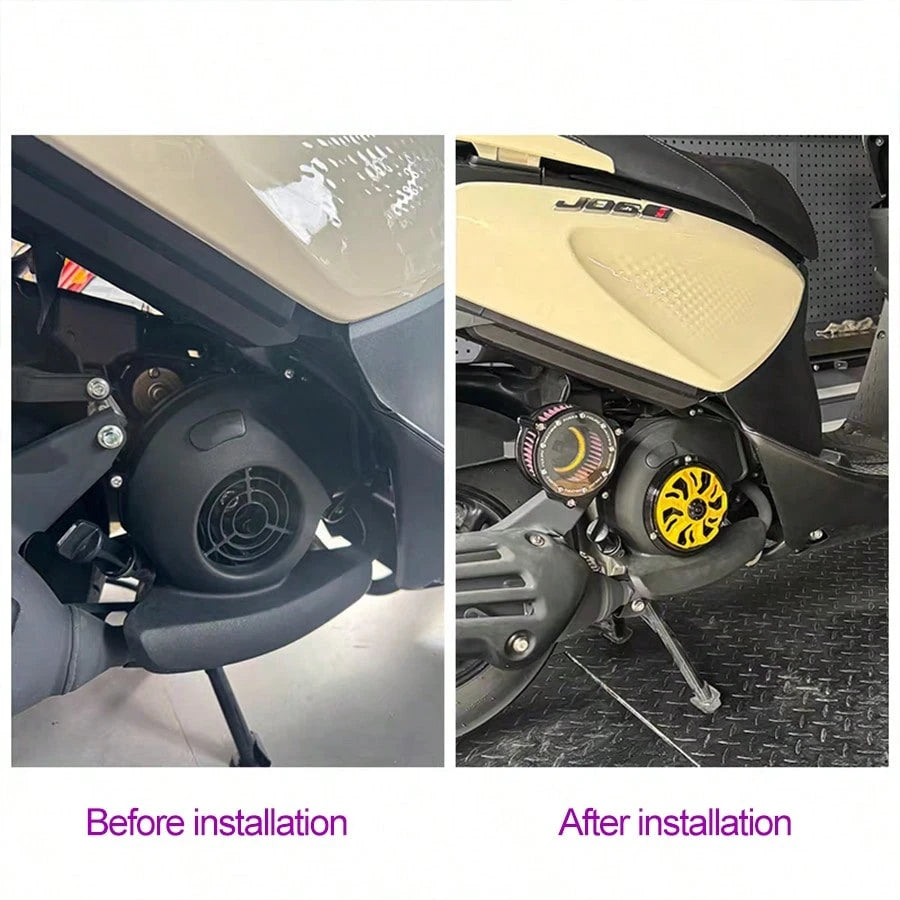 Motorcycle Engine Fan Blade Cover, Rotating Fan Cover, Radiator Decorative Accessory, Motorcycle Modification Parts, Engine Decorative Fan Blade Cover, Multiple Colors Available, Aluminum Alloy Materi