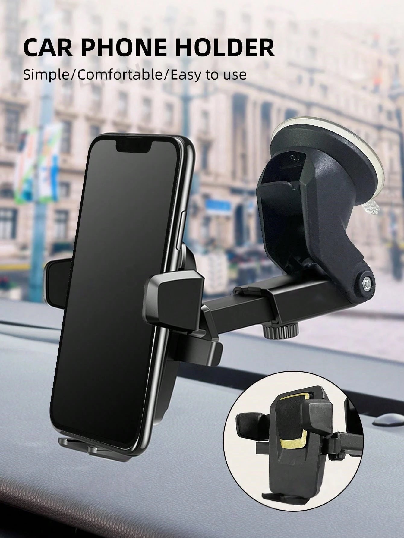Multifunctional Car Dashboard Mount, Car Suction Cup Holder, Car Phone Holder, Navigation Mount, Rotatable, With Suction Cup, Suitable For Cars, Smartphones, Compact Design, Adjustable Angle, Car Acce