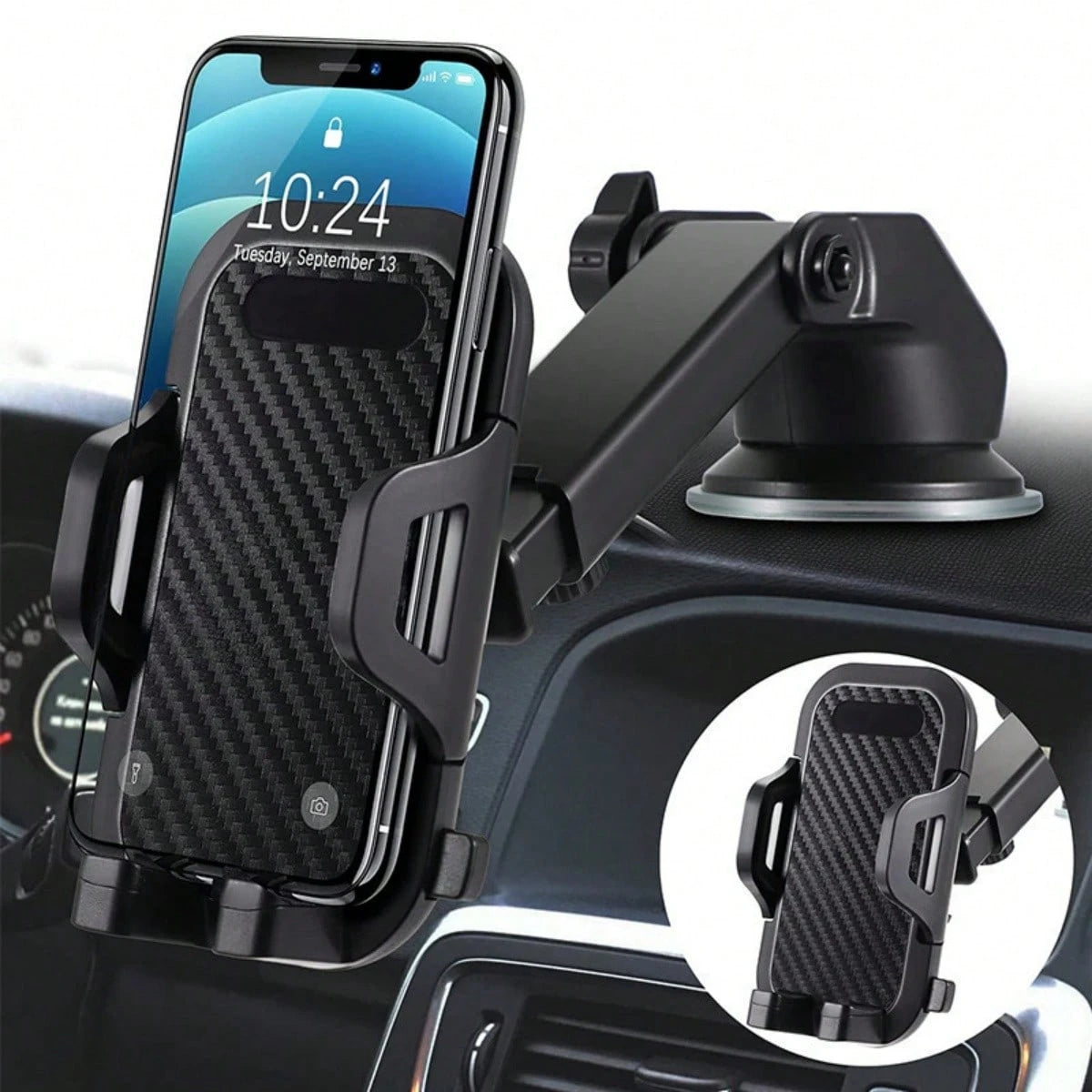 Multifunctional Car Dashboard Mount, Car Suction Cup Holder, Car Phone Holder, Navigation Mount, Rotatable, With Suction Cup, Suitable For Cars, Smartphones, Compact Design, Adjustable Angle, Car Acce