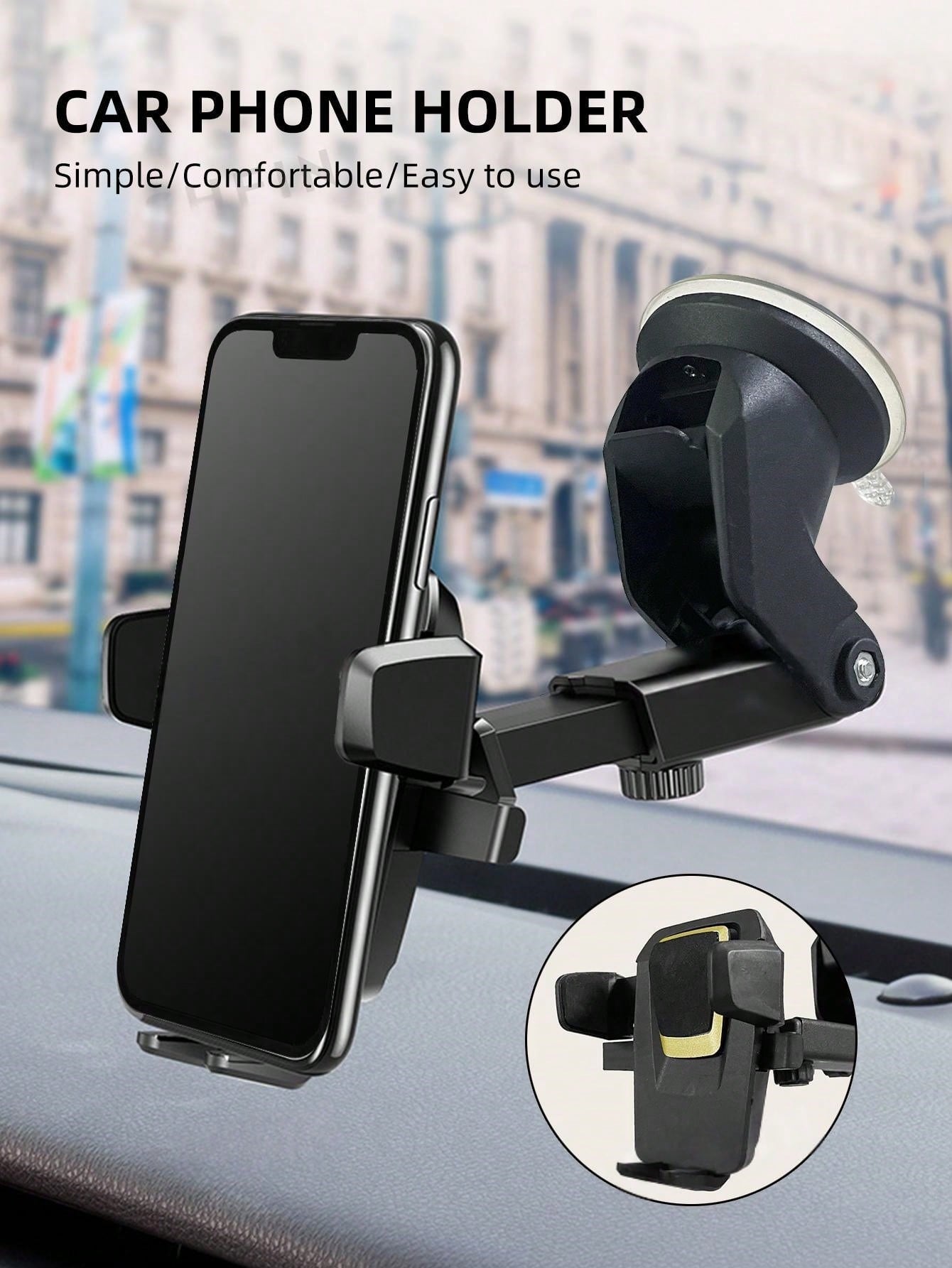 Multifunctional Car Dashboard Mount, Car Suction Cup Holder, Car Phone Holder, Navigation Mount, Rotatable, With Suction Cup, Suitable For Cars, Smartphones, Compact Design, Adjustable Angle, Car Acce