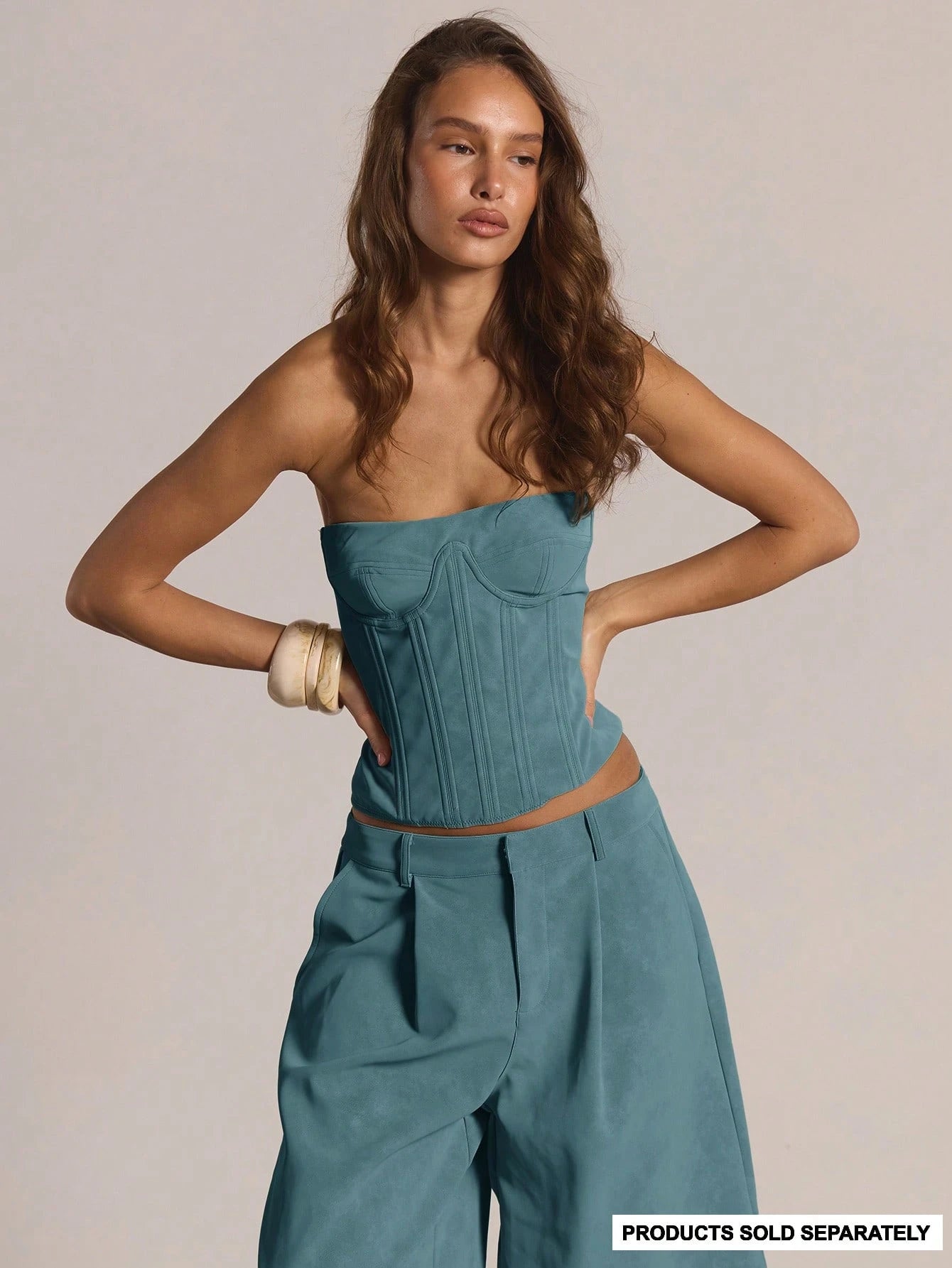 MUSERA Boned Zip Up Strapless Suede Corset Top Only Winter Casual Going Out Sexy Everyday Night Out Cute Holidays Party Valentines Day Spring Summer