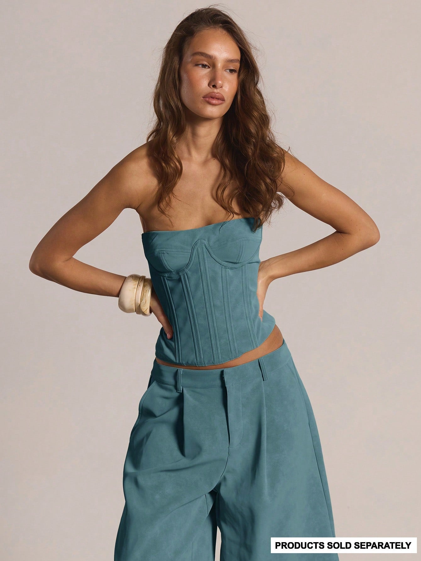 MUSERA Boned Zip Up Strapless Suede Corset Top Only Winter Casual Going Out Sexy Everyday Night Out Cute Holidays Party Valentines Day Spring Summer