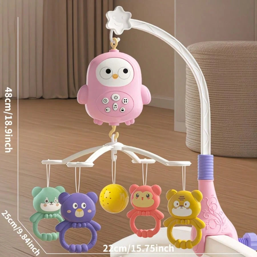 Musical Baby Crib Mobile With 360 Degree Rotation, Crib Mobile For Boys And Girls, Music Projection Rotating Bedside Bell Holiday Gift Boxes Christmas Gifts