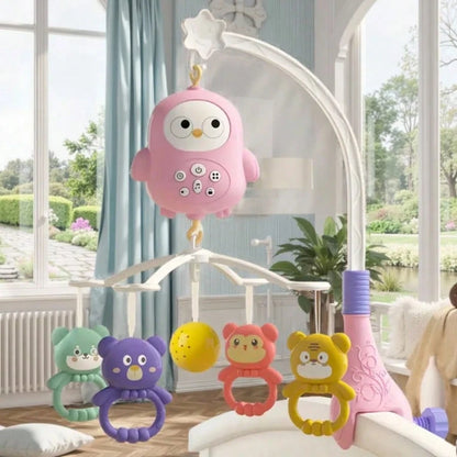Musical Baby Crib Mobile With 360 Degree Rotation, Crib Mobile For Boys And Girls, Music Projection Rotating Bedside Bell Holiday Gift Boxes Christmas Gifts