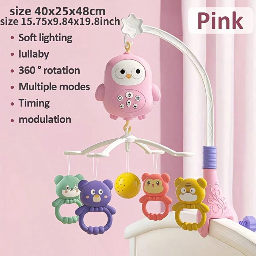 Musical Baby Crib Mobile With 360 Degree Rotation, Crib Mobile For Boys And Girls, Music Projection Rotating Bedside Bell Holiday Gift Boxes Christmas Gifts