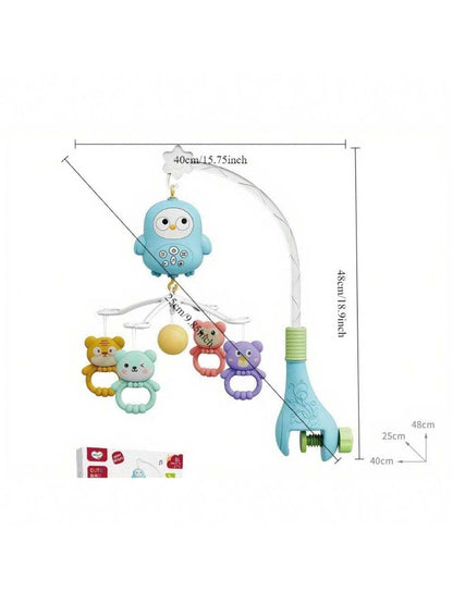 Musical Baby Crib Mobile With 360 Degree Rotation, Crib Mobile For Boys And Girls, Music Projection Rotating Bedside Bell Holiday Gift Boxes Christmas Gifts