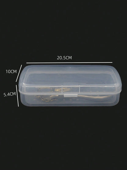 Nail Art Tool Sterilizer Trays- Portable, Transparent Plastic Storage Boxes With Strainers For Tweezers & Manicure Tools, Nail Art Supplies, Sleek Design, Durable Construction