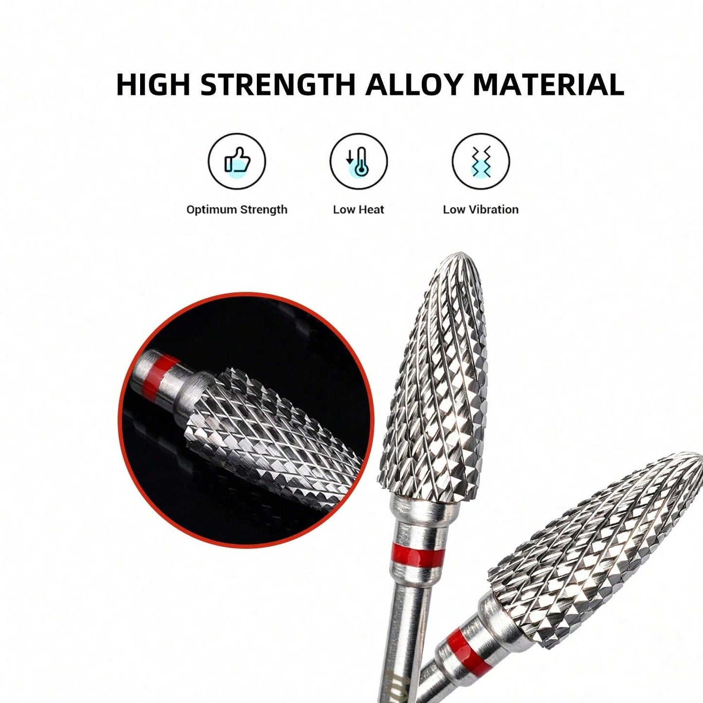 Nail Drill Bit, 3/32" Professional Cone-Shaped Nail Drill Bit, Suitable For Manicure, Pedicure, Trimming, Filing And Nail Care
