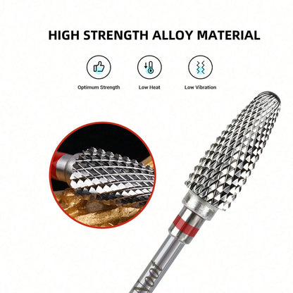 Nail Drill Bit, 3/32" Professional Cone-Shaped Nail Drill Bit, Suitable For Manicure, Pedicure, Trimming, Filing And Nail Care