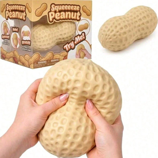 NeeDoh Schylling 1pc Peanut Squeeze Toy Peanut Stress Ball Squeeze Ball Soft Touch Fidget Toy ASMR Sensory Stress Relief Toy Adult Version Birthday Gift Holiday Gift Perfect Craft Ornament Gift
