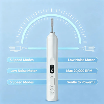 NEUZOJIT 2 In 1 Electric Nail Drill With Built-In UV Light, Rechargeable Portable Nail File Machine With Multiple Nail Drill Bits For Gel Nail Polishing And Curing DIY Manicure