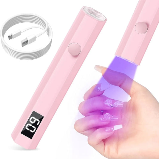 NEUZOJIT UV Nail Lamp With Stand Foldable,360°Adjustable Rotation,Portable,Relax Hands,Pink Flash Cure Lamp,For Gel Polish Home DIY Salon Women Painting Manicure