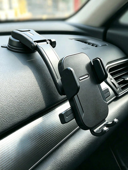 New 360° Adjustable Suction Cup Car Phone Holder, Stable Anti-Shake Hands-Free, One-Click Auto Lock, Powerful Vacuum Suction Base, Universal For Dashboard, Windshield, Air Vent, Practical Driving And