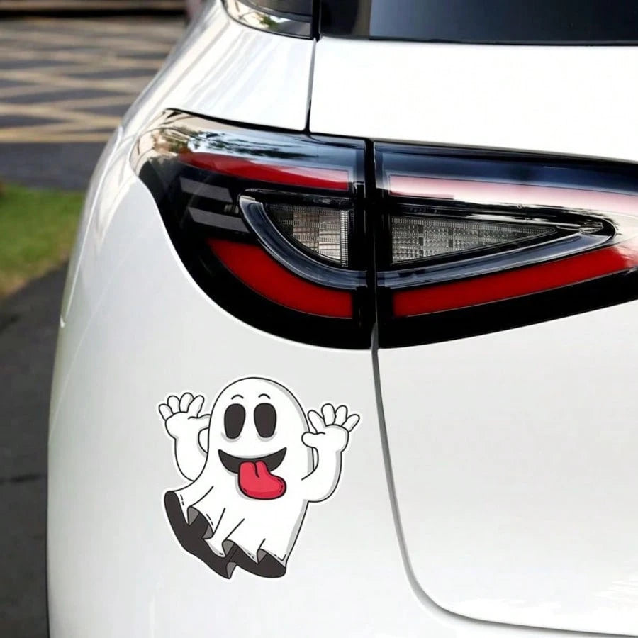 New Car Stickers For Halloween: Ghost, Witch, Creative Decoration, Body Decals, Window Stickers, Bumper Stickers.