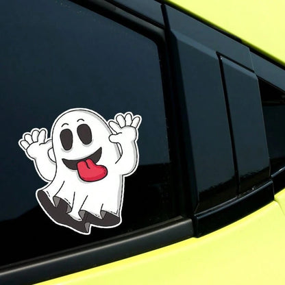 New Car Stickers For Halloween: Ghost, Witch, Creative Decoration, Body Decals, Window Stickers, Bumper Stickers.