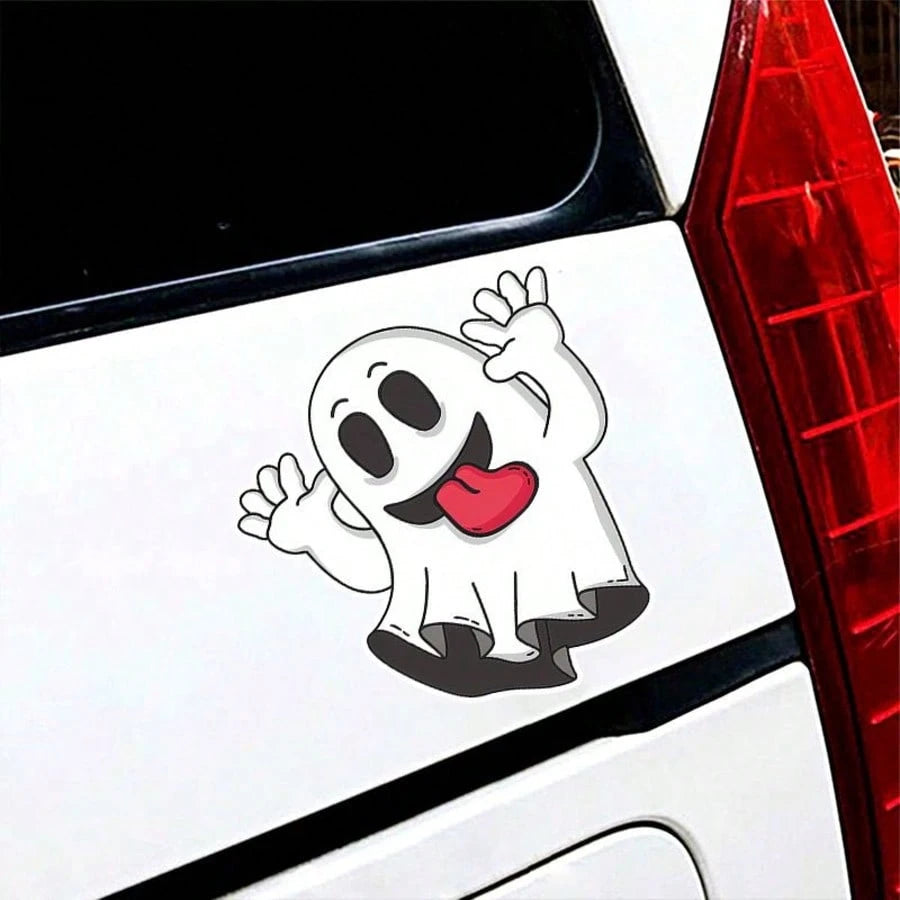 New Car Stickers For Halloween: Ghost, Witch, Creative Decoration, Body Decals, Window Stickers, Bumper Stickers.