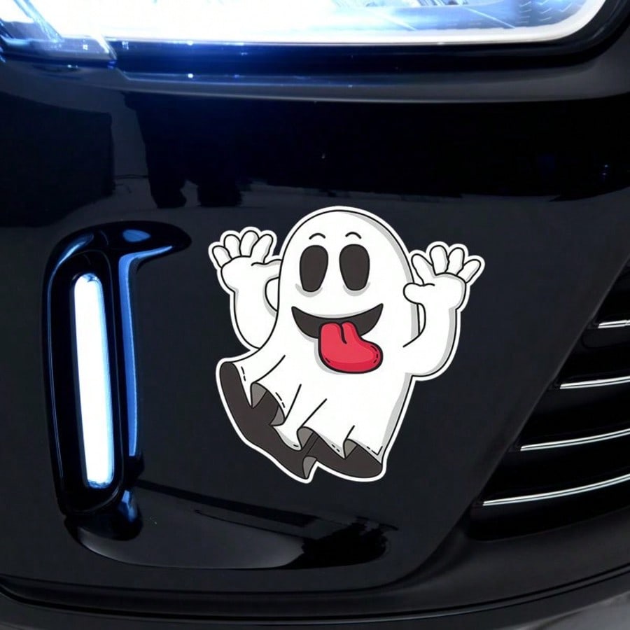 New Car Stickers For Halloween: Ghost, Witch, Creative Decoration, Body Decals, Window Stickers, Bumper Stickers.
