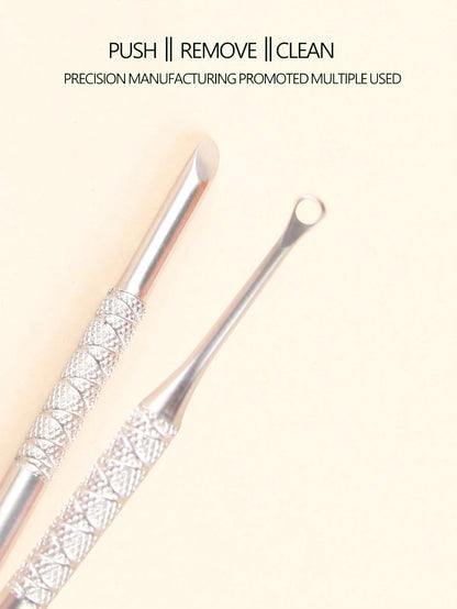 New Dual-Ended Stainless Steel Round Head Slanted Cuticle Pusher/Remover Nail Art Tool, Manicure Supplies, Nail Art Tools, Back To School, Nails, Nail Tips Manicure Tools, Manicure & Pedicure Tools