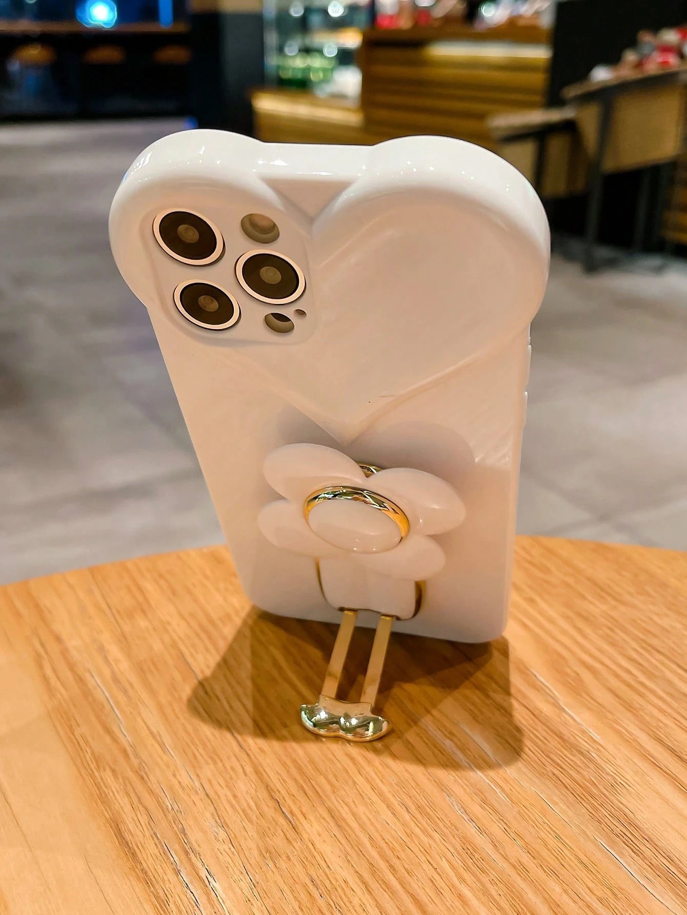 New High-Quality Big Heart Windmill Bracket TPU Shockproof Phone Case Cover Compatible With IPhone 11/12/13/14/15/16/17 Pro Max