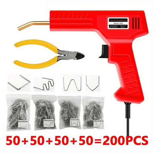New Plastic Welder With Welding Nails And Pliers Overheating Protection Plastic Welding Gun Auto Bumper Repair Tool Kit Portable Soldering Iron Gun Welding Set, Without Battery