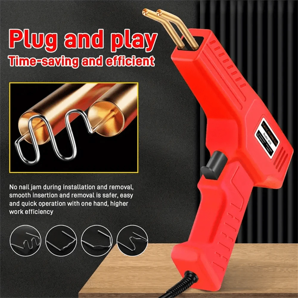 New Plastic Welder With Welding Nails And Pliers Overheating Protection Plastic Welding Gun Auto Bumper Repair Tool Kit Portable Soldering Iron Gun Welding Set, Without Battery