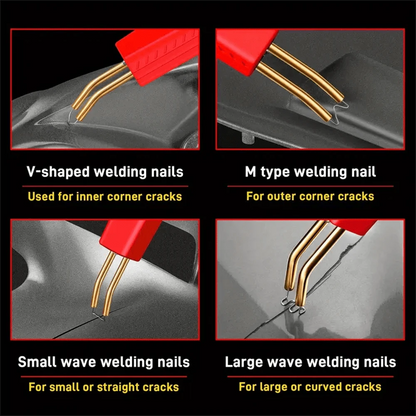 New Plastic Welder With Welding Nails And Pliers Overheating Protection Plastic Welding Gun Auto Bumper Repair Tool Kit Portable Soldering Iron Gun Welding Set, Without Battery