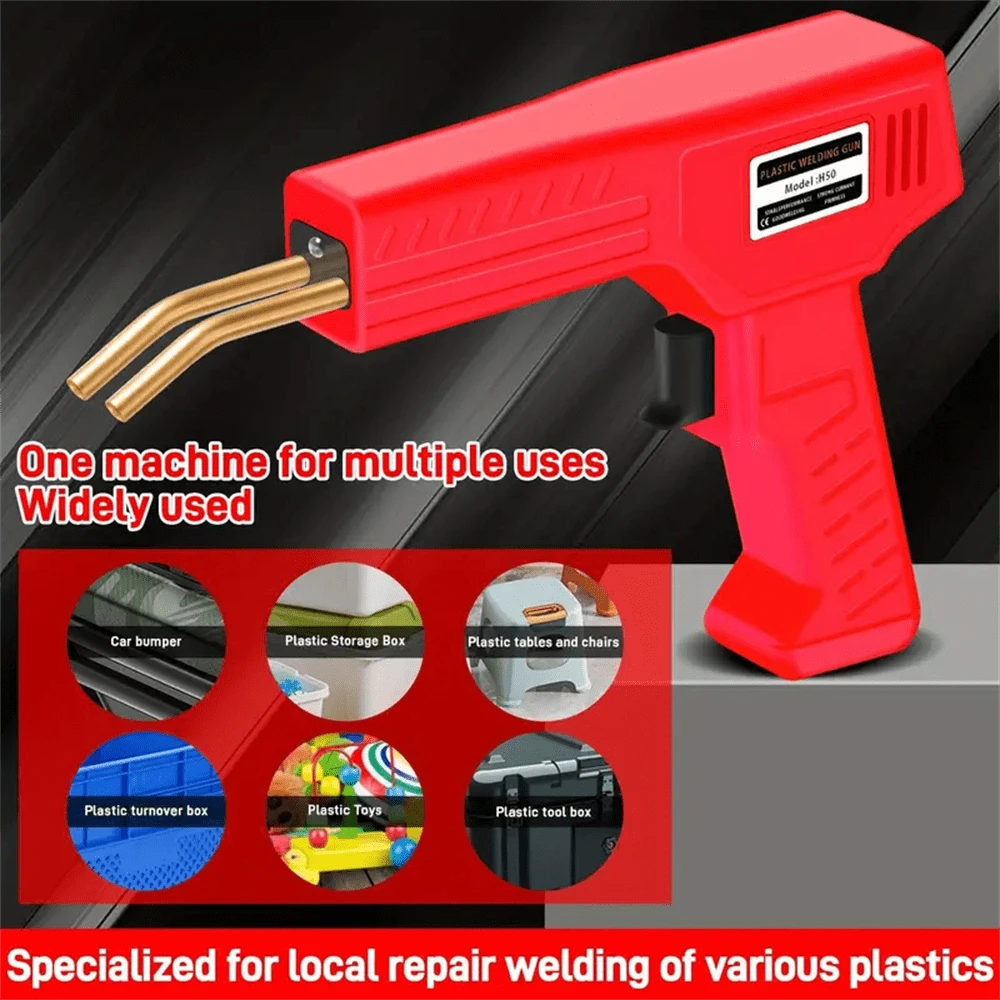 New Plastic Welder With Welding Nails And Pliers Overheating Protection Plastic Welding Gun Auto Bumper Repair Tool Kit Portable Soldering Iron Gun Welding Set, Without Battery