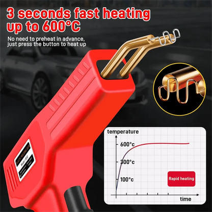 New Plastic Welder With Welding Nails And Pliers Overheating Protection Plastic Welding Gun Auto Bumper Repair Tool Kit Portable Soldering Iron Gun Welding Set, Without Battery