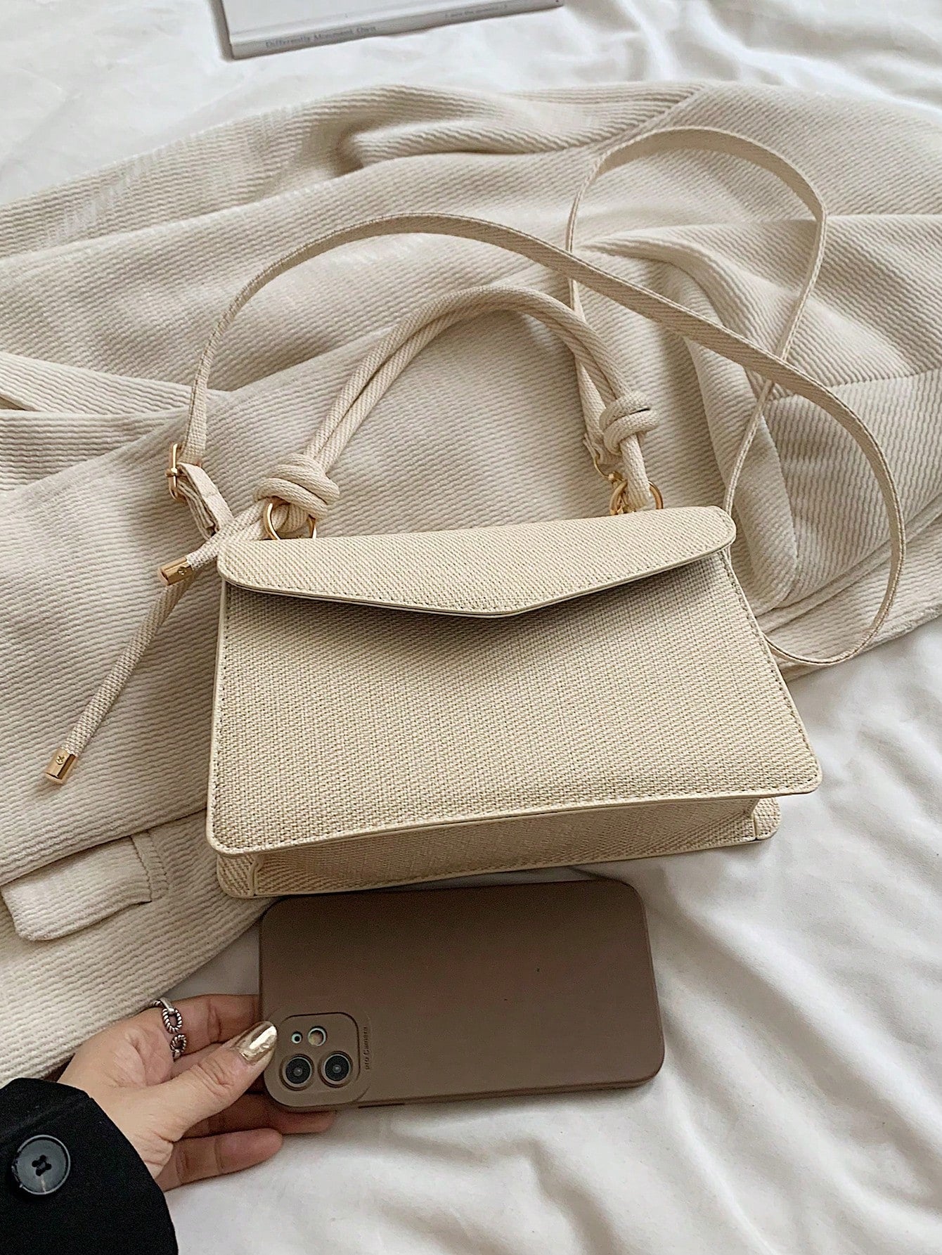 New Retro Mini Square Bag Small Unique Design Textured Crossbody Shoulder Handbag For Women