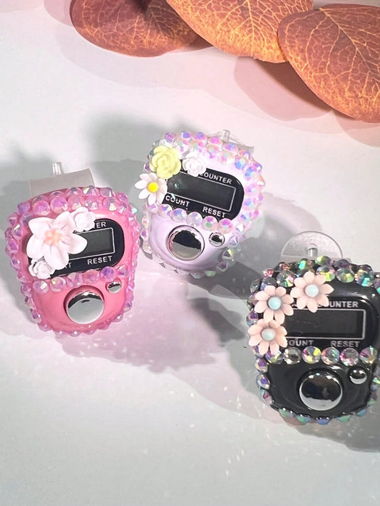 New Rhinestone Decorated Digital Counter, Electronic Counter For Middle East & Arabic, Convenient Display Ring Counter For Stress Relief, Suitable For Prayer Counting, Activity Tracking, Holiday Gifts