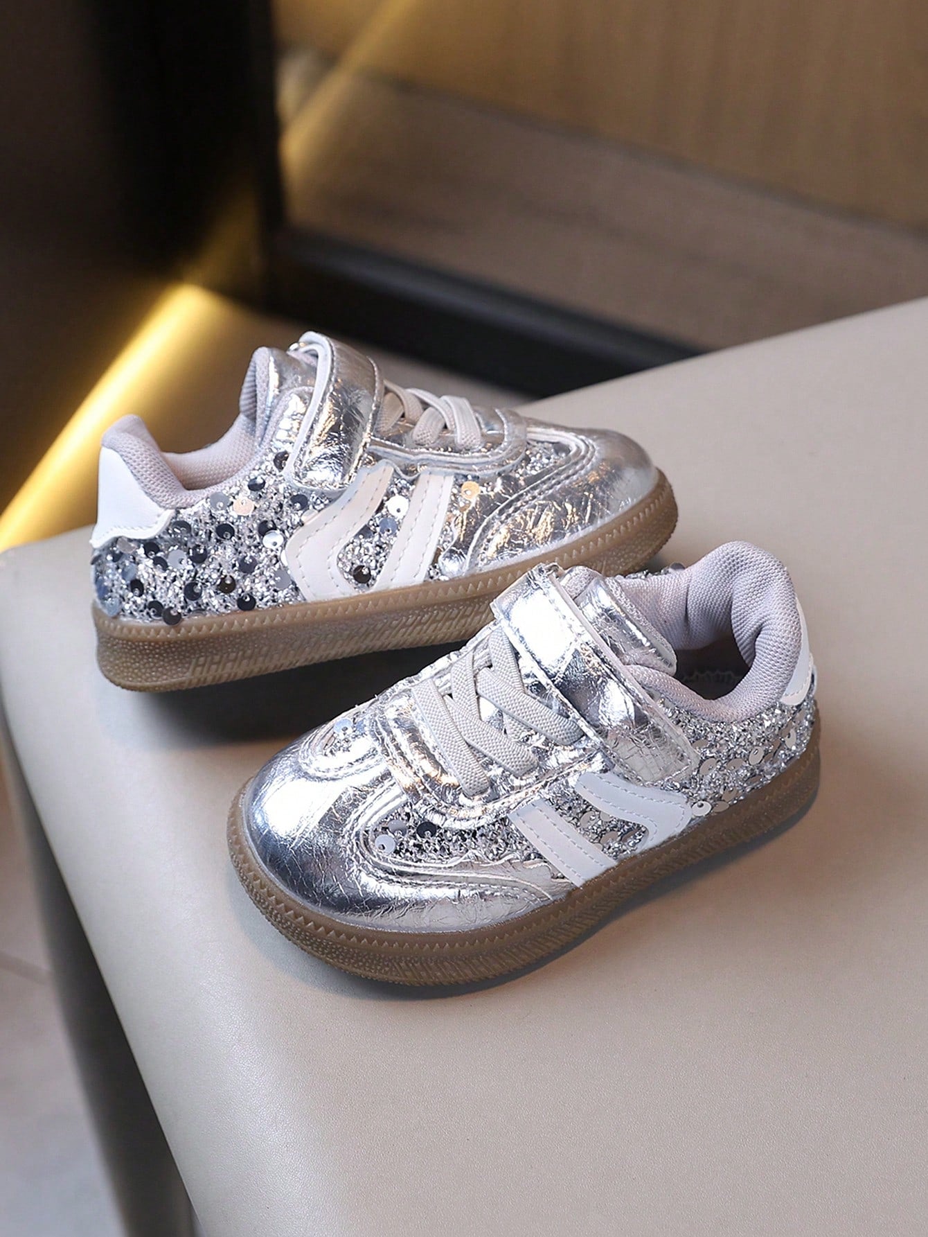 New Sequin Design Baby Sneakers With Comfortable Lining