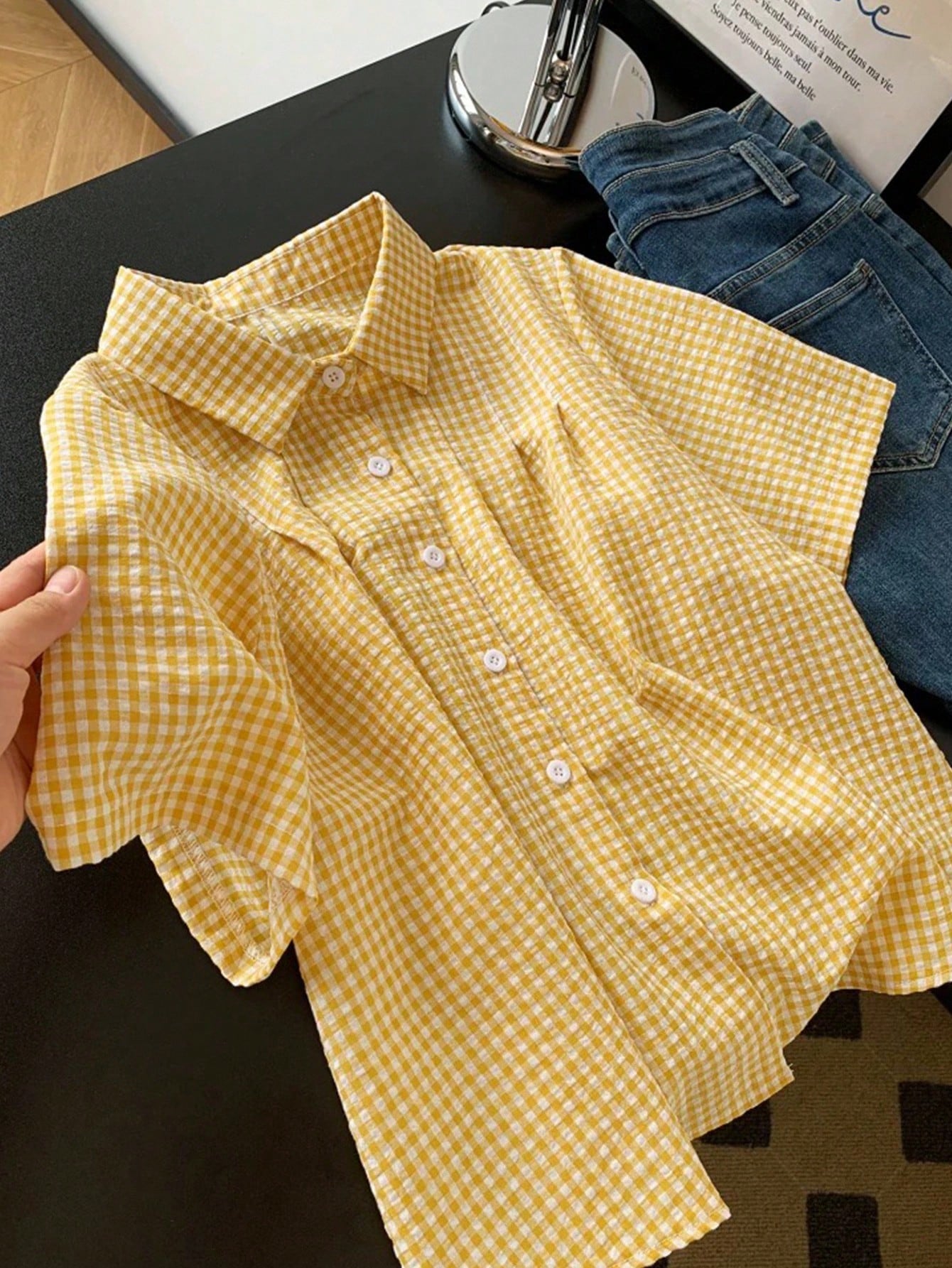 New Style Sweet Lapel Loose Fashion Women Blouse