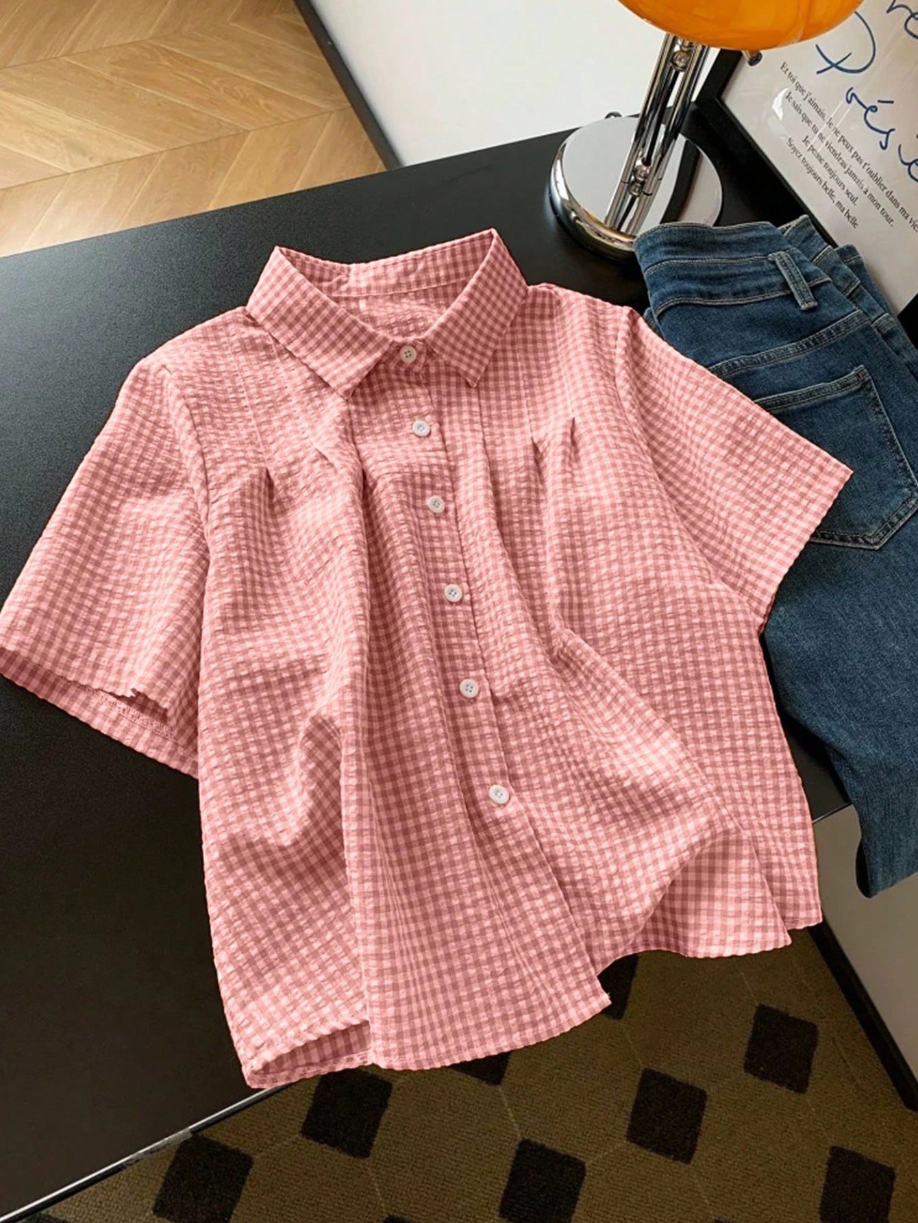 New Style Sweet Lapel Loose Fashion Women Blouse