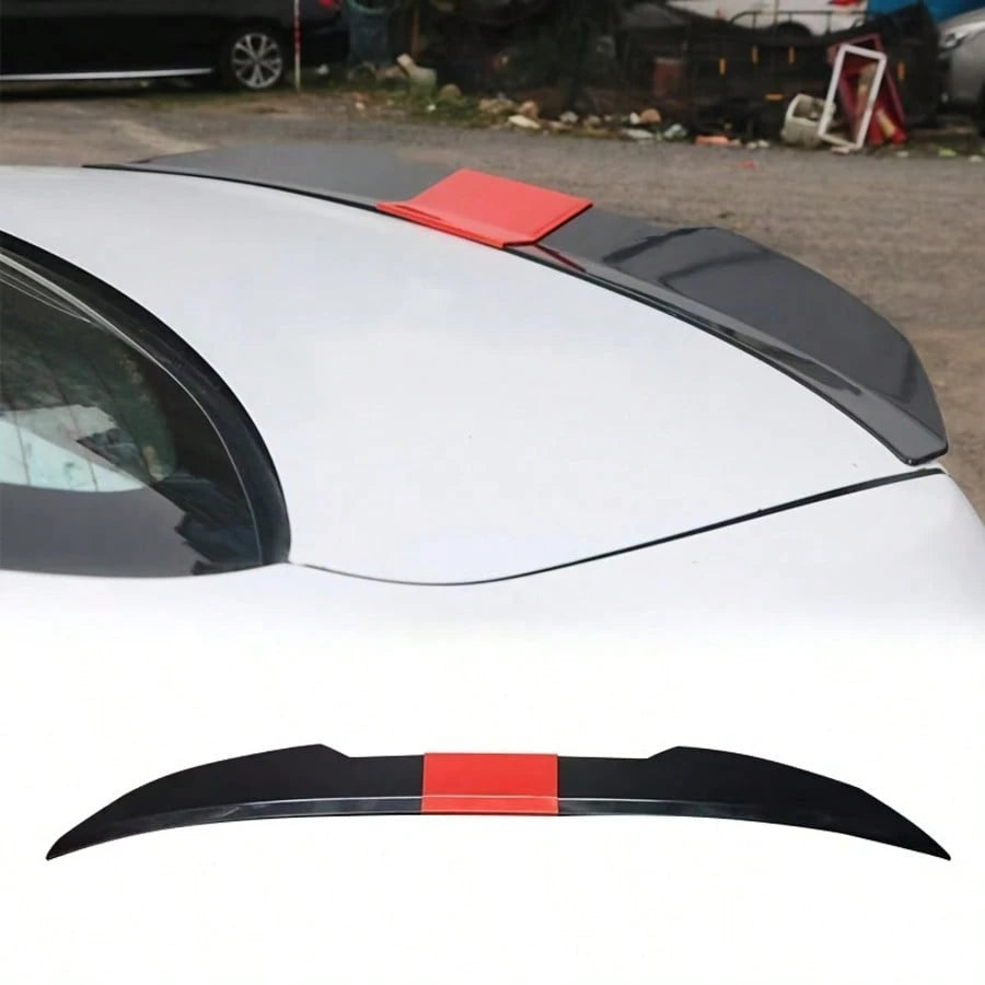 New Style Universal 3pcs Sedan Rear Trunk Tail Rear Wing Spoiler 117-127cm Adjustable DIY Refit Boot Wings Spoiler Car Accessory