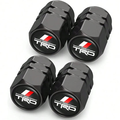 NEW- Tire Valve Caps, Valve Stem Caps Fit, Corolla, RAV4, Highlander, Alloy Car Tire Caps For Corrosion Resistant Leak-Proof Car Accessories, Black