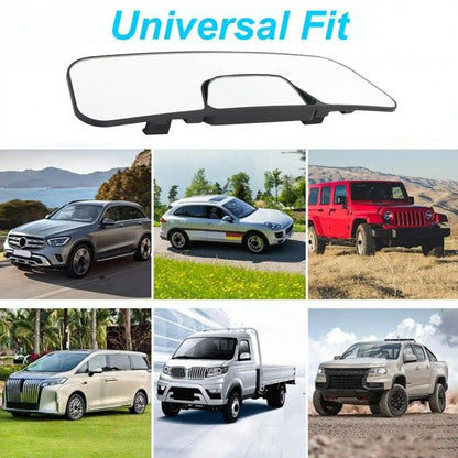 New Wide Angle Car Rearview Mirror With Built-In Baby Monitor Sub Mirror Clip-On Convex Blind Spot Elimination Interior Mirror