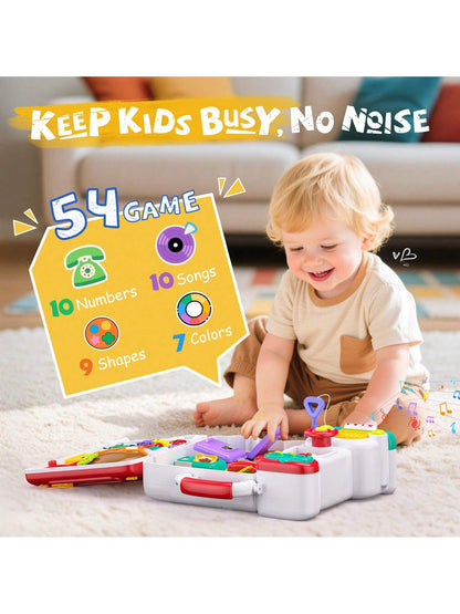 NewBandMo 54-IN-1 Montessori Busy Board Toys For Toddler 1-3, Educational Sensory Board Toys For 1+ Year Old, Fine Motor Skills Baby Activity Toys For 6M+Months, Birthday Gift For 1 2 3 Years Old Boys