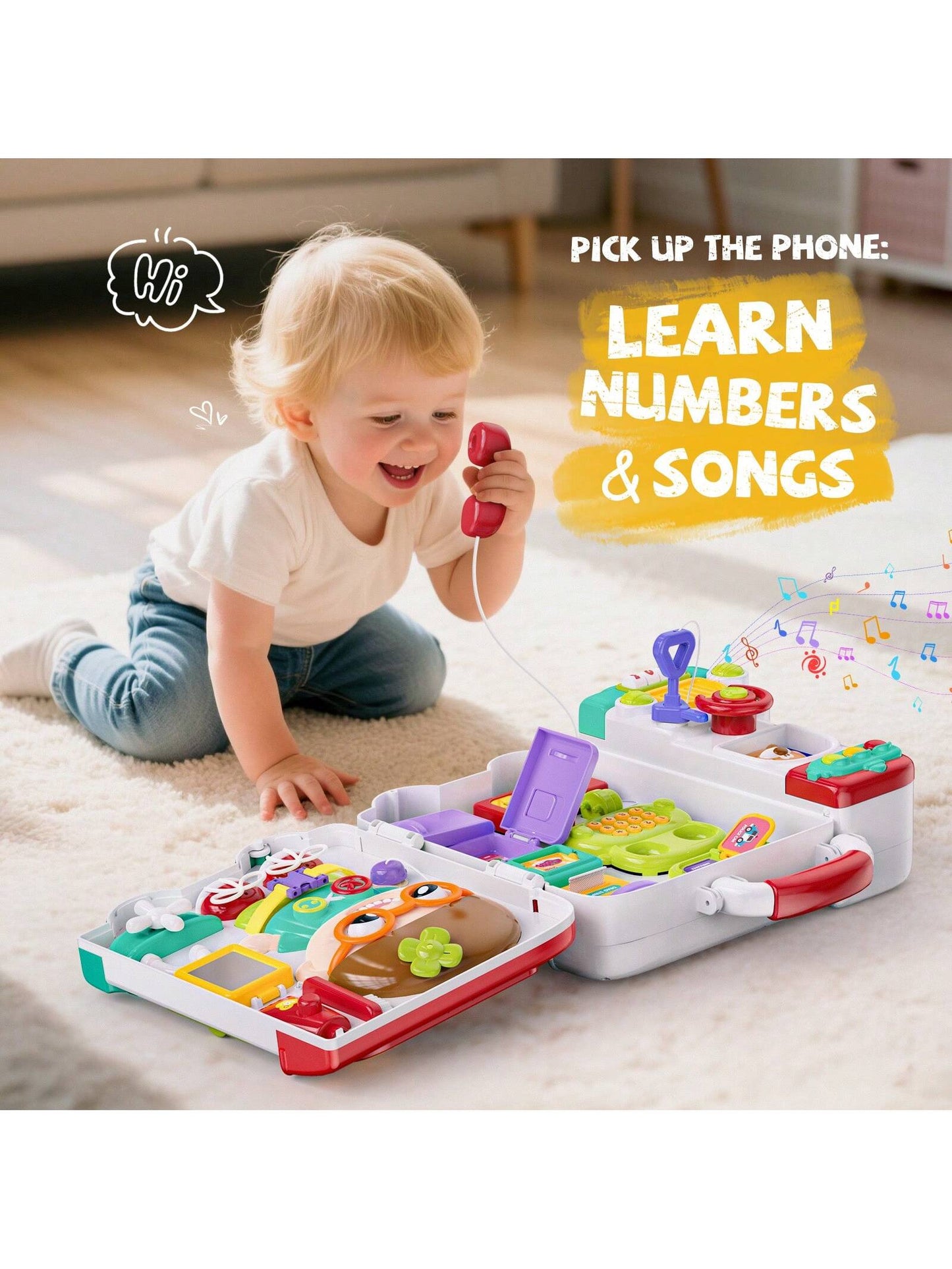 NewBandMo 54-IN-1 Montessori Busy Board Toys For Toddler 1-3, Educational Sensory Board Toys For 1+ Year Old, Fine Motor Skills Baby Activity Toys For 6M+Months, Birthday Gift For 1 2 3 Years Old Boys