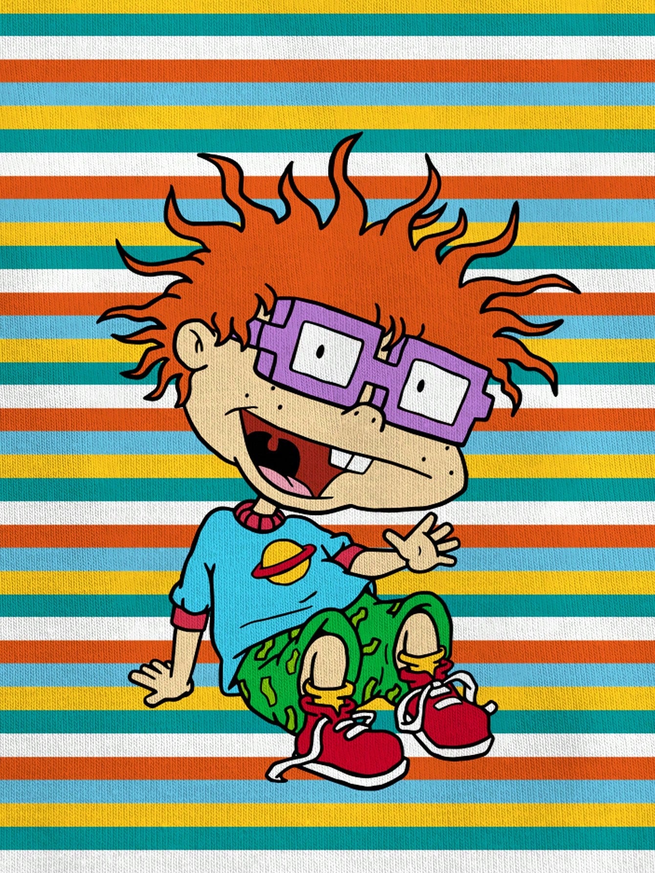 Nick 90s| Women's Cartoon Character & Striped Print Camisole