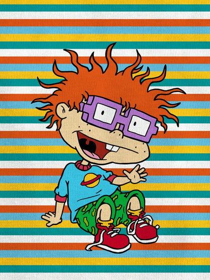 Nick 90s| Women's Cartoon Character & Striped Print Camisole