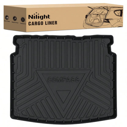 Nilight Cargo Mats Compatible With Jeep Compass 2017 2018 2019 2020 2021 2022 2023 2024 2025,All Weather Protection Heavy Duty Cargo Liners