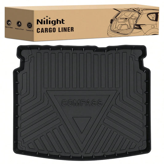 Nilight Cargo Mats Compatible With Jeep Compass 2017 2018 2019 2020 2021 2022 2023 2024 2025,All Weather Protection Heavy Duty Cargo Liners