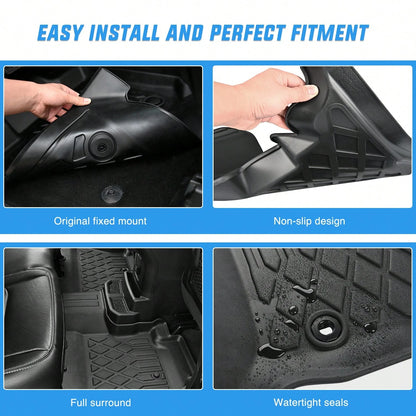 nilight Compatible With Chevy Malibu 2016-2025 Premium TPE Car Floor Mats Custom Fit All Weather Waterproof Floor Liners Full Coverage Heavy Duty Anti Slip Odorless Easy To Clean Mud Snow Dirt Protect
