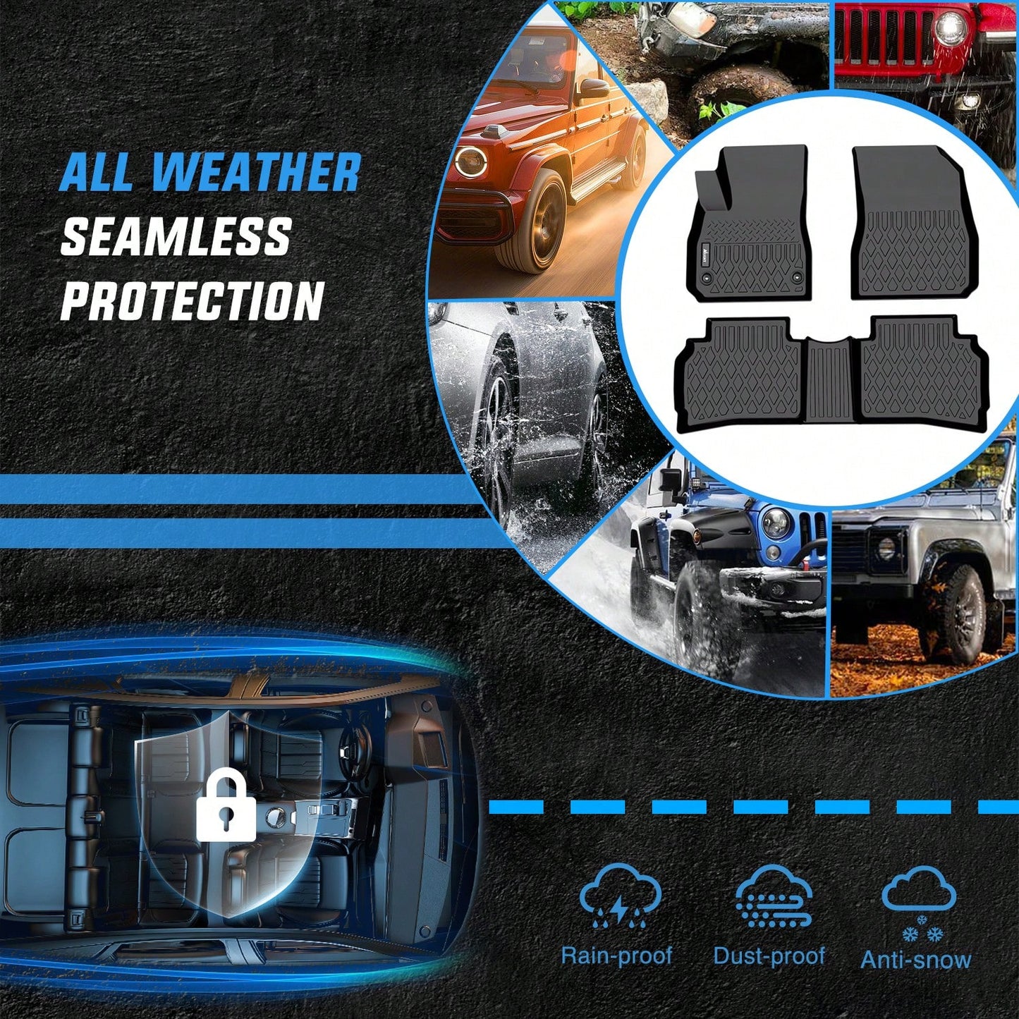 nilight Compatible With Chevy Malibu 2016-2025 Premium TPE Car Floor Mats Custom Fit All Weather Waterproof Floor Liners Full Coverage Heavy Duty Anti Slip Odorless Easy To Clean Mud Snow Dirt Protect