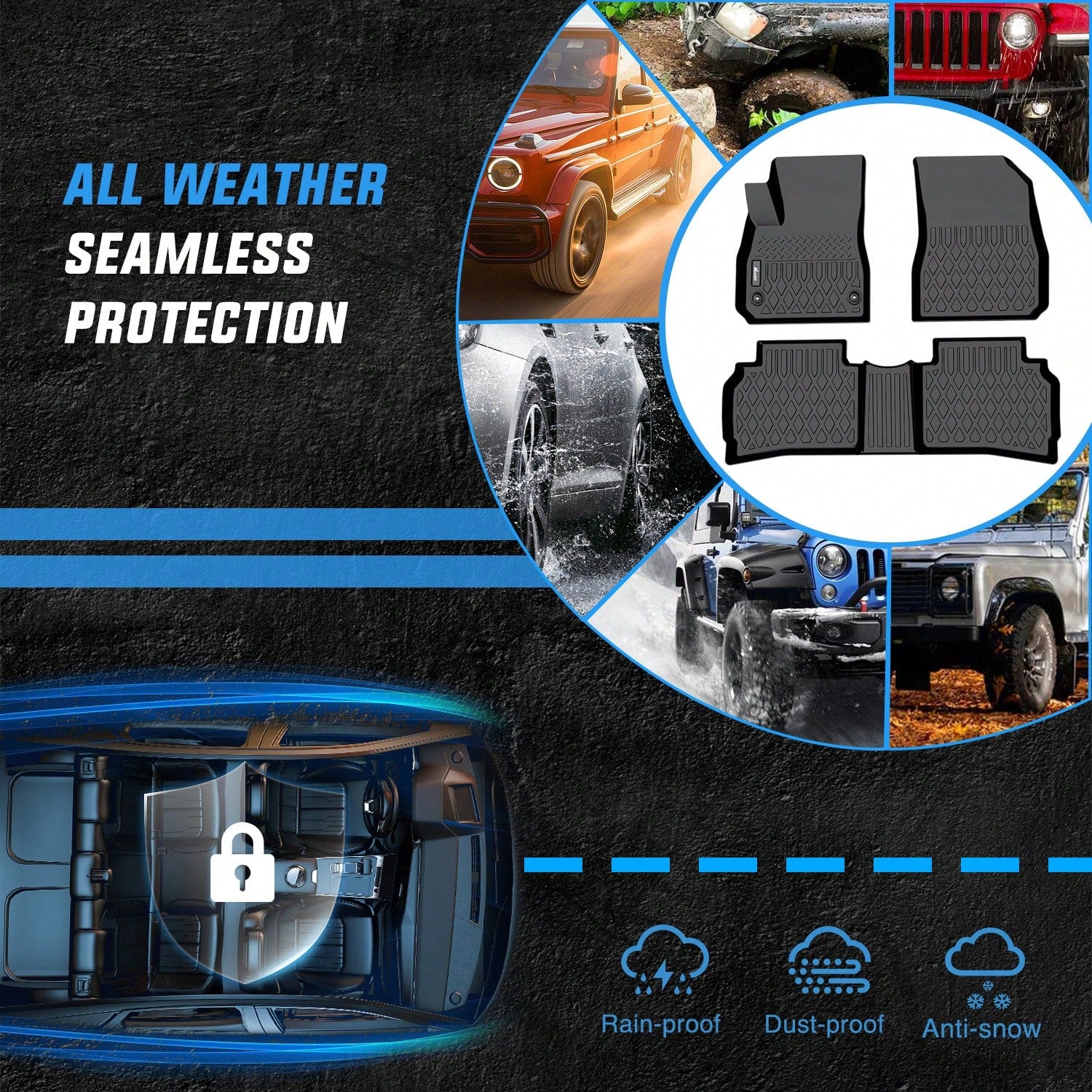 nilight Compatible With Chevy Malibu 2016-2025 Premium TPE Car Floor Mats Custom Fit All Weather Waterproof Floor Liners Full Coverage Heavy Duty Anti Slip Odorless Easy To Clean Mud Snow Dirt Protect