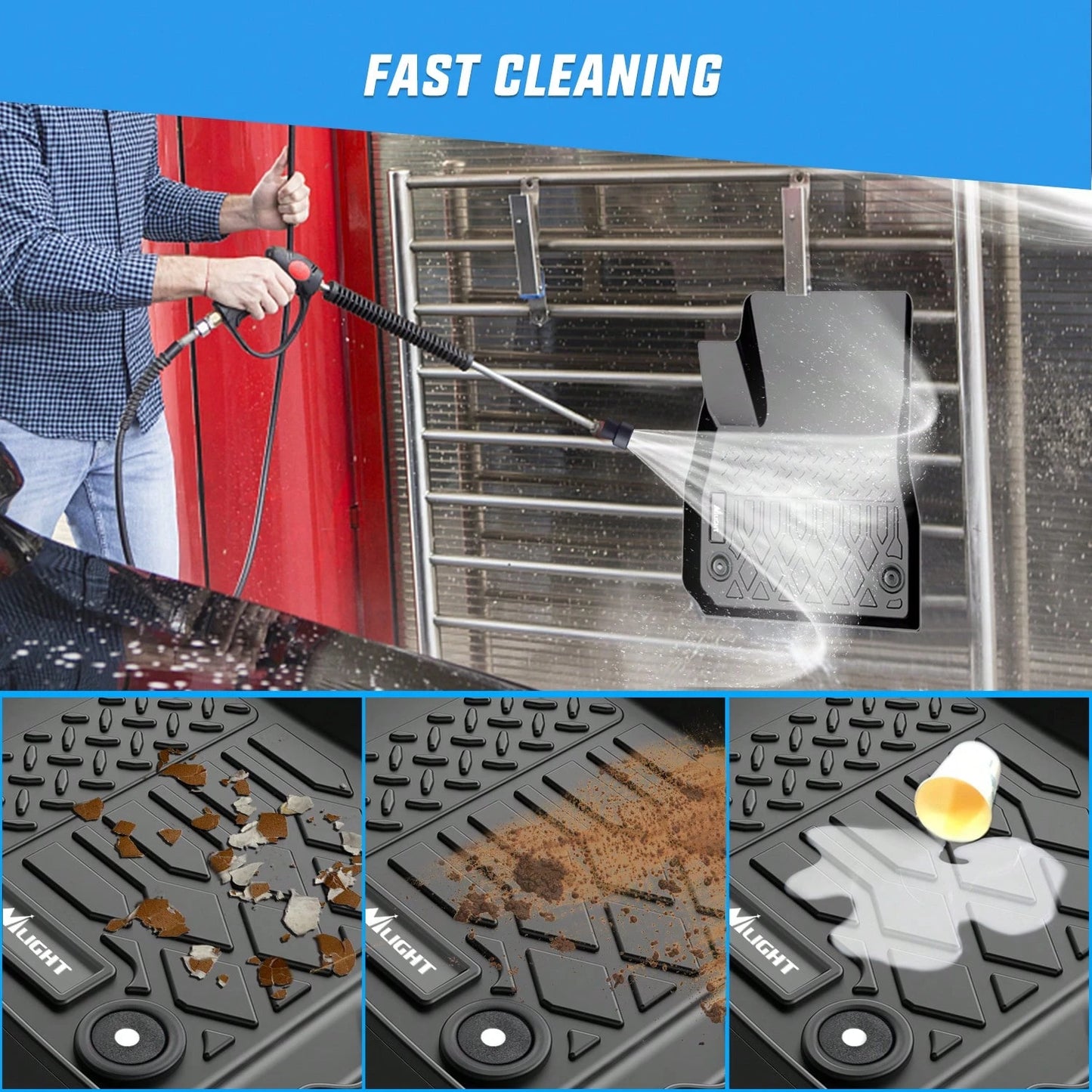 nilight Compatible With Chevy Malibu 2016-2025 Premium TPE Car Floor Mats Custom Fit All Weather Waterproof Floor Liners Full Coverage Heavy Duty Anti Slip Odorless Easy To Clean Mud Snow Dirt Protect
