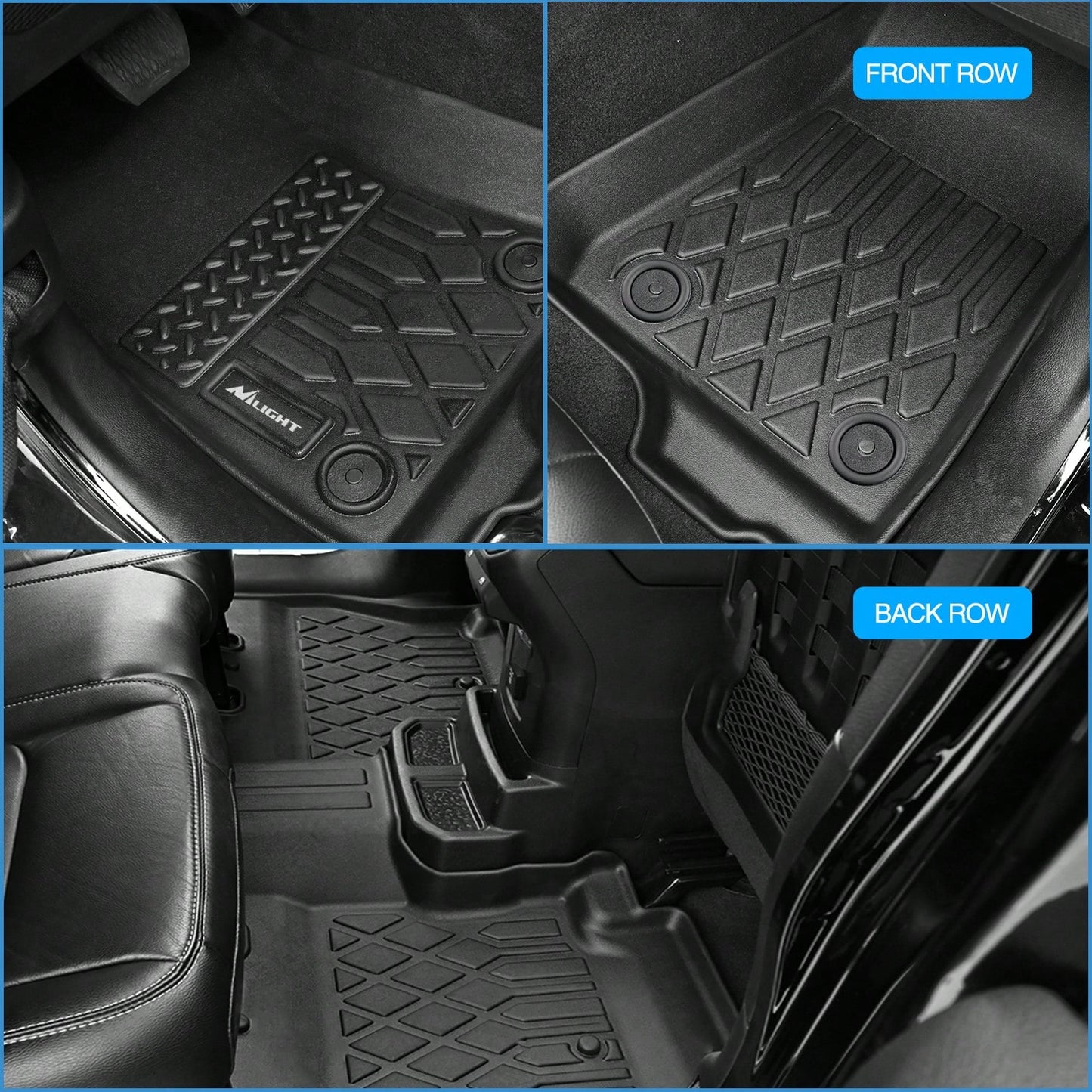 nilight Compatible With Chevy Malibu 2016-2025 Premium TPE Car Floor Mats Custom Fit All Weather Waterproof Floor Liners Full Coverage Heavy Duty Anti Slip Odorless Easy To Clean Mud Snow Dirt Protect