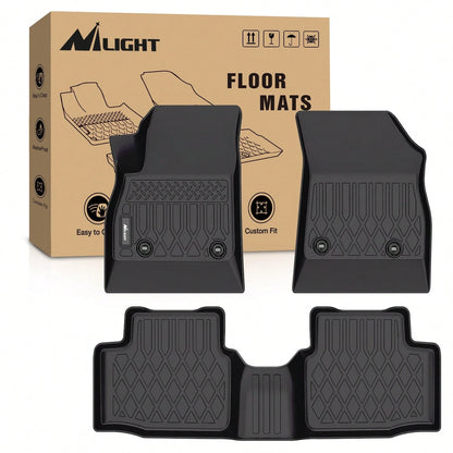 nilight Compatible With Chevy Malibu 2016-2025 Premium TPE Car Floor Mats Custom Fit All Weather Waterproof Floor Liners Full Coverage Heavy Duty Anti Slip Odorless Easy To Clean Mud Snow Dirt Protect