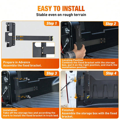 Nilight Truck Bed Tool Box Left Driver Side Truck Toolbox Compatible With Silvera Do GMC Sierra 1500 2500 3500 2007-2018 Swing Case Truck Bed Storage Box W Lockable Lid Waterproof Wheel Well Toolbox